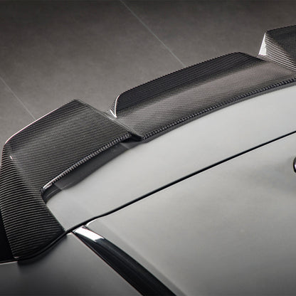 SooQoo BMW G05 X5 Rear Roof Spoiler In Gloss Carbon Fibre