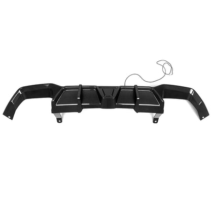 SOOQOO BMW X4 G02 LCI Prepreg Carbon Fiber Rear Diffuser With Brake Light
