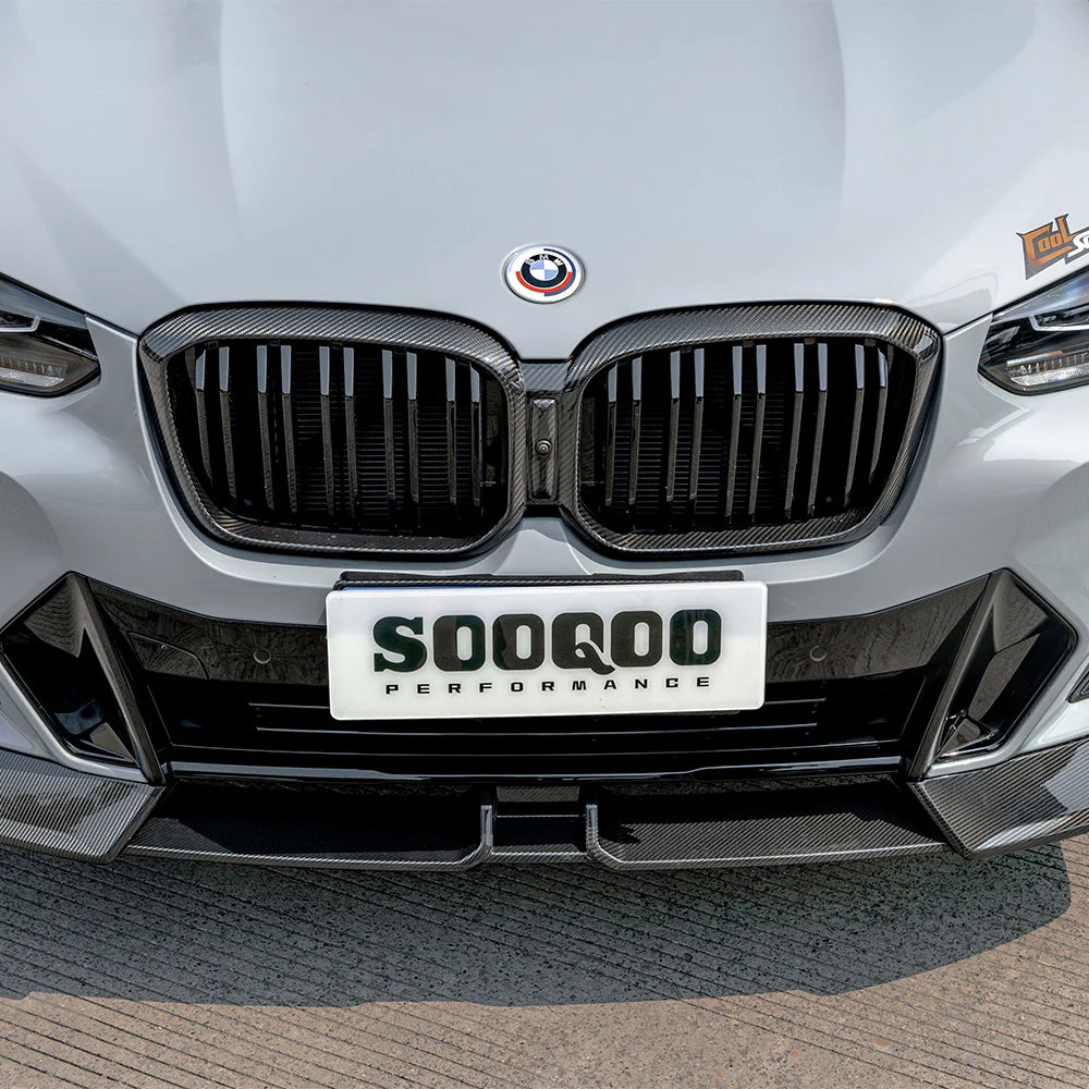 SOOQOO BMW X3 G01 X4 G02 LCI Type-B Prepreg Carbon Fiber Front Lip