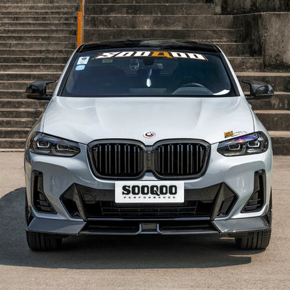 SOOQOO BMW X3 G01 X4 G02 LCI Type-B Prepreg Carbon Fiber Front Lip