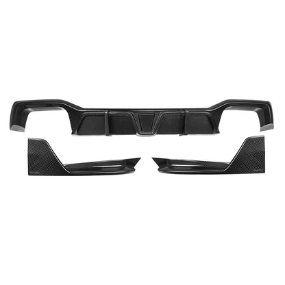 SOOQOO BMW X4M F98 LCI Prepreg Carbon Fiber Rear Diffuser With Brake Light