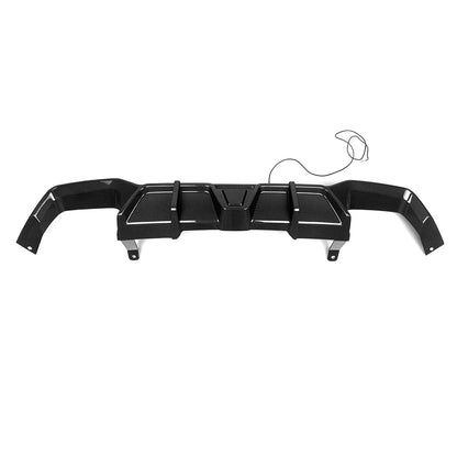SOOQOO BMW X4M F98 LCI Prepreg Carbon Fiber Rear Diffuser With Brake Light