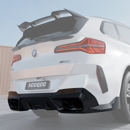 SooQoo BMW G45 X3 Rear Diffuser In Gloss Carbon Fibre