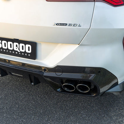 SooQoo BMW G45 X3 Rear Diffuser In Gloss Carbon Fibre