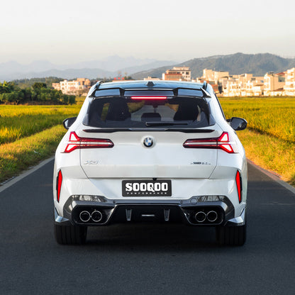 SooQoo BMW G45 X3 Mid Rear Spoiler In Gloss Carbon Fibre