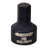 BOXO 1/4" Low Profile Impact Hex Bit Socket - Sizes H4 to H8