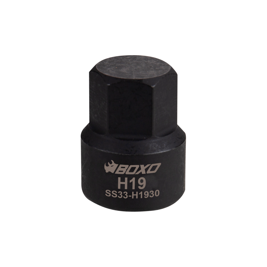 BOXO 3/8" Low Profile Impact Hex Bit Socket - Sizes H12 to H19