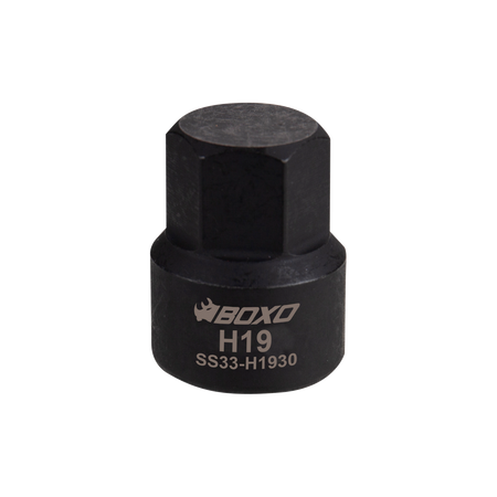 BOXO 3/8" Low Profile Impact Hex Bit Socket - Sizes H12 to H19