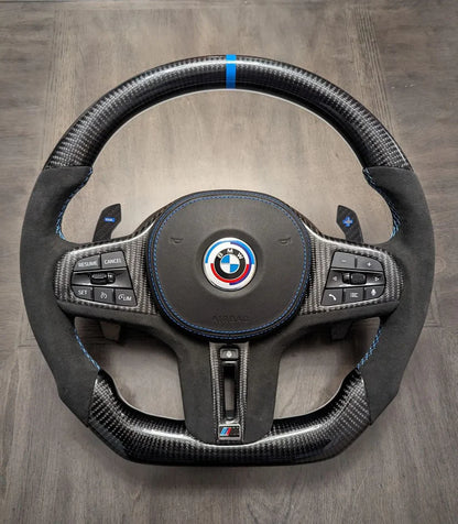Custom LED Carbon Fiber Steering Wheel for All G Chassis Models - G20 / G22 / G30 / G42 / G80 / G82 / G87 / G Series / BMW 2 Series 3 Series 4 Series 5 Series M3 M4