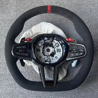 Aftermarket steering wheel fits any BMW with any button configuration, with or without heating and driver assist. BMW CS M4 G01 G02 G05 G06 G07 G30 G31 G32 G82 G42 G14 G20 G21 G80 G81 G22 G23 G26 X1 X3 X4 X5 X6 X3M X4M X5M X6M M3 M4 M5 M8 F90 F91 F92 F93