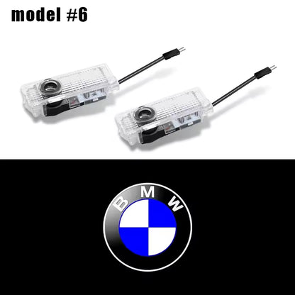 2Pc LED Car Door Welcome puddle. BMW CS M4 G01 G02 G05 G06 G07 G30 G31 G32 G82 G42 G14 G20 G21 G80 G81 G22 G23 G26 X1 X3 X4 X5 X6 X3M X4M X5M X6M M3 M4 M5 M8 F90 F91 F92 F93
