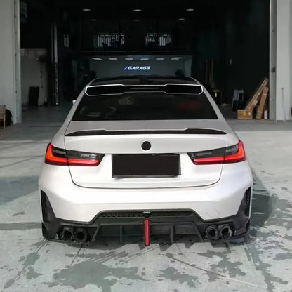 Dry Carbon Fiber or ABS Plastic LED Rear Diffuser for BMW G20 LCI M Sport 2023+
