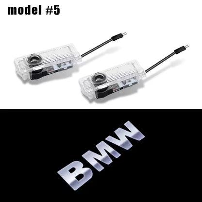 2Pc LED Car Door Welcome puddle. BMW CS M4 G01 G02 G05 G06 G07 G30 G31 G32 G82 G42 G14 G20 G21 G80 G81 G22 G23 G26 X1 X3 X4 X5 X6 X3M X4M X5M X6M M3 M4 M5 M8 F90 F91 F92 F93