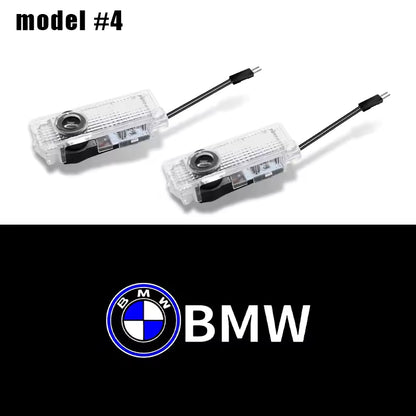 2Pc LED Car Door Welcome puddle. BMW CS M4 G01 G02 G05 G06 G07 G30 G31 G32 G82 G42 G14 G20 G21 G80 G81 G22 G23 G26 X1 X3 X4 X5 X6 X3M X4M X5M X6M M3 M4 M5 M8 F90 F91 F92 F93