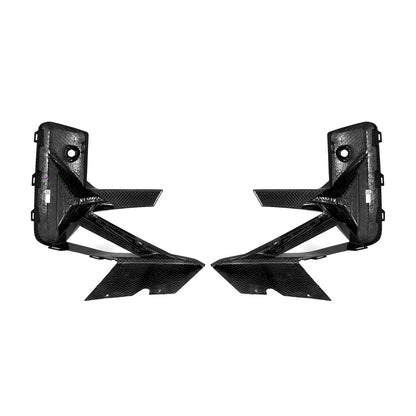 SooQoo BMW X3M F97 & X4M F98 LCI Front Canards In Gloss Pre Preg Carbon Fibre (Facelift 2022+)
