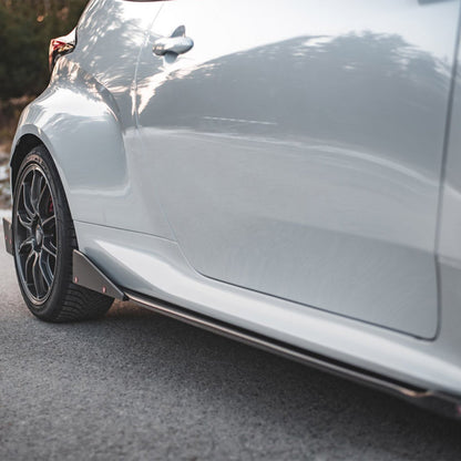 Maxton Design Toyota GR Yaris V2 Side Skirts + Flaps In Gloss Black (Mk4)