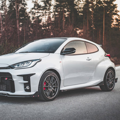 Maxton Design Toyota GR Yaris V2 Side Skirts + Flaps In Gloss Black (Mk4)