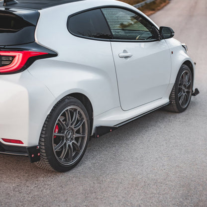 Maxton Design Toyota GR Yaris V2 Side Skirts + Flaps In Gloss Black (Mk4)