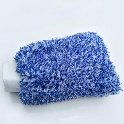 Wash Mitt Soft Cleaning Glove in Blue