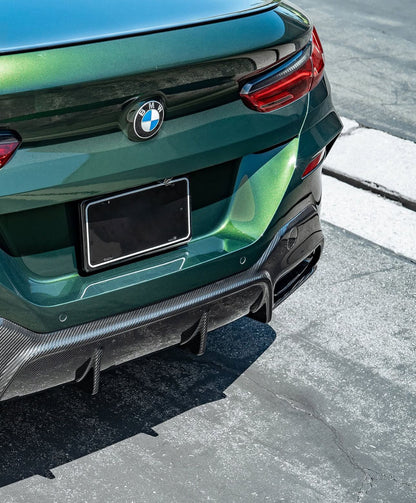 3D Style Carbon Fiber Rear Bumper Diffuser Spoiler for BMW 8 Series G14 G15 G16 Bodykit Front Lip