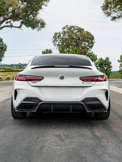 3D Style Carbon Fiber Rear Bumper Diffuser Spoiler for BMW 8 Series G14 G15 G16 Bodykit Front Lip