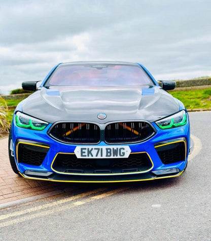 BMW 8 Series and M8 DRLs for G14 G15 G16 F91 F92 F93 M850i 840i 840d. Yellow, Dual colour and RGB