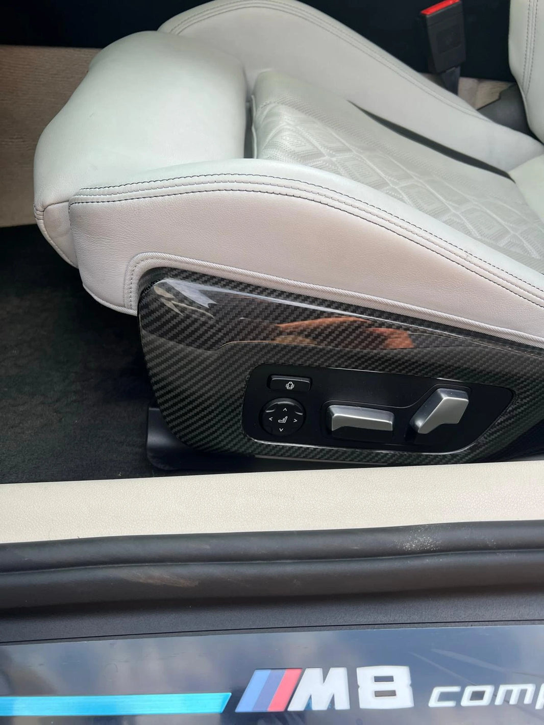 BMW Side seat cover real Carbon G14 G15 G16 840i M850i 840d F91 F92 F93 M8