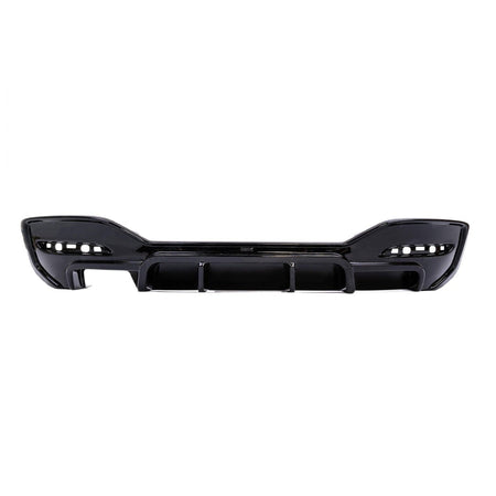 ZAERO Design BMW 1 Series LCI Single Exit EVO-1 Rear Diffuser In Gloss Black (F20/F21 118i, 120i, 125i, 120d M Sport)