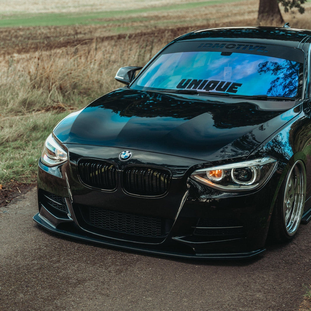 ZAERO Design BMW 1 Series Pre-LCI EVO-1 Front Splitter In Gloss Black (2011-2015 F20/F21)