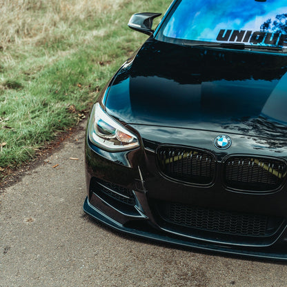 ZAERO Design BMW 1 Series Pre-LCI EVO-1 Front Splitter In Gloss Black (2011-2015 F20/F21)