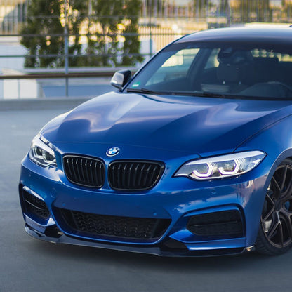 ZAERO Design BMW M235i/M240i EVO-1 Front Splitter In Gloss Black (F22/F23)