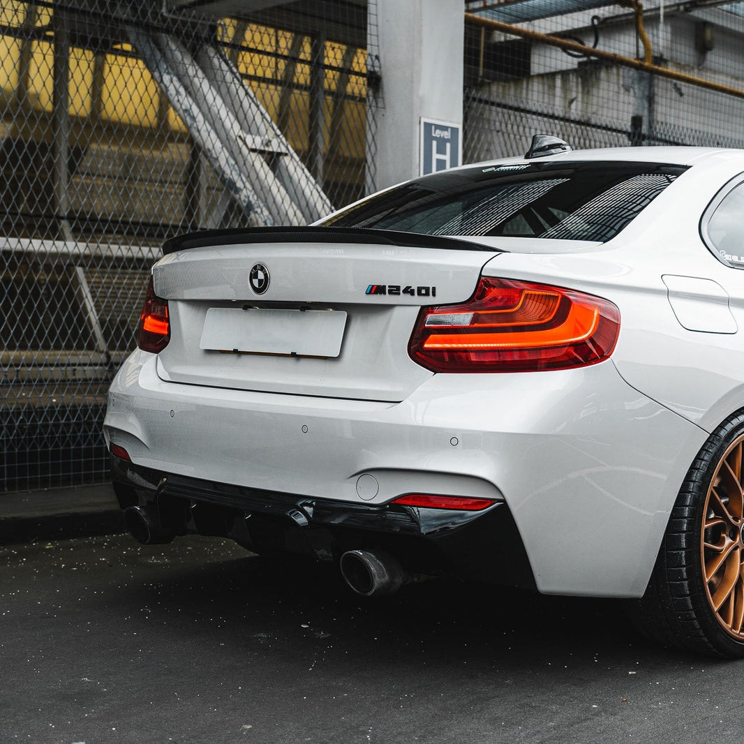 ZAERO Design BMW M235i/M240i EVO-1 Rear Diffuser In Gloss Black (F22/F23)