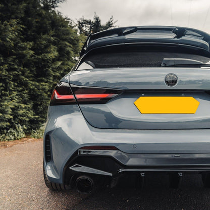 ZAERO Design BMW M135i/1 Series Dual Exit EVO-1 Rear Diffuser In Gloss Black (F40 128ti, 120d, 120i)