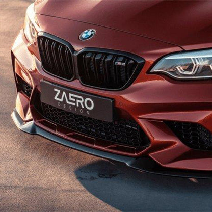 ZAERO Design BMW M2 Competition EVO-S Front Splitter In Gloss Black (F87)