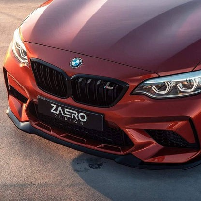 ZAERO Design BMW M2 Competition EVO-S Front Splitter In Gloss Black (F87)