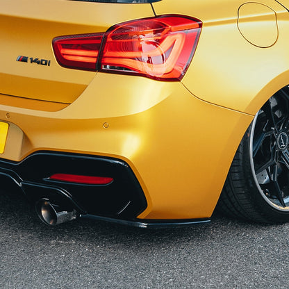 ZAERO Design BMW M135i/M140i LCI EVO-1 Rear Side Splitters In Gloss Black (F20/F21)