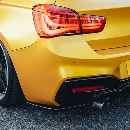 ZAERO Design BMW M135i/M140i LCI EVO-1 Rear Side Splitters In Gloss Black (F20/F21)