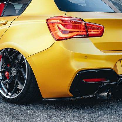 ZAERO Design BMW M135i/M140i LCI EVO-1 Rear Side Splitters In Gloss Black (F20/F21)