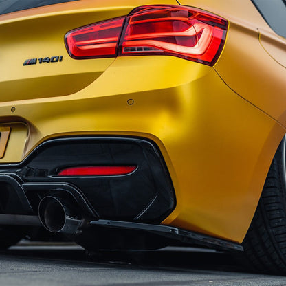 ZAERO Design BMW M135i/M140i LCI EVO-1 Rear Side Splitters In Gloss Black (F20/F21)