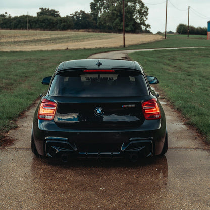 ZAERO Design BMW 1 Series & M135i Pre-LCI EVO-1 Rear Diffuser In Gloss Black (2011-2015, F20/F21)