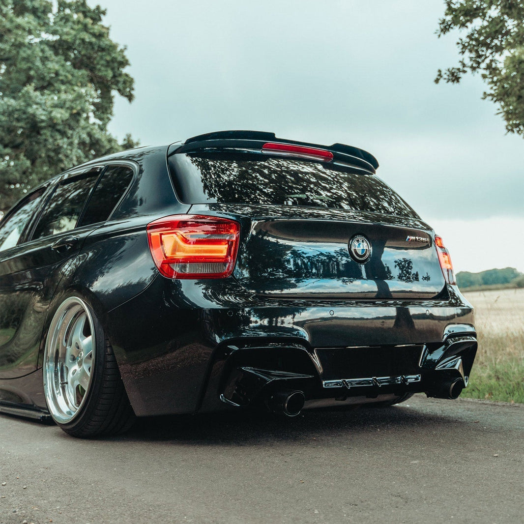 ZAERO Design BMW 1 Series & M135i Pre-LCI EVO-1 Rear Diffuser In Gloss Black (2011-2015, F20/F21)