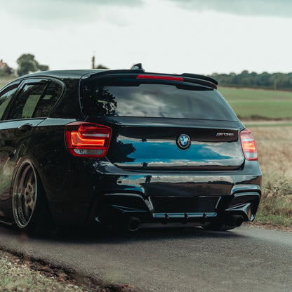 ZAERO Design BMW 1 Series & M135i Pre-LCI EVO-1 Rear Diffuser In Gloss Black (2011-2015, F20/F21)