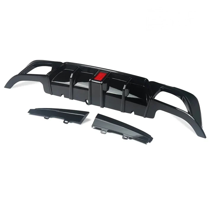 ABS Plastic Gloss Black Diffuser for G20 M340i 2020+ BMW 3 Series W/LED Light
