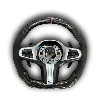 Custom LED Carbon Fiber Steering Wheel for All G Chassis Models - G20 / G22 / G30 / G42 / G80 / G82 / G87 / G Series / BMW 2 Series 3 Series 4 Series 5 Series M3 M4