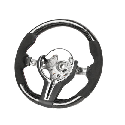 BMW FXX CARBON FIBRE & ALCANTARA ROUND CUSTOM STEERING WHEEL