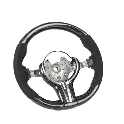 BMW FXX CARBON FIBRE & ALCANTARA ROUND CUSTOM STEERING WHEEL