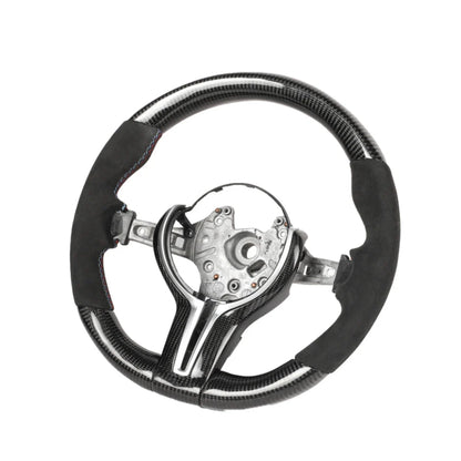 BMW FXX CARBON FIBRE & ALCANTARA ROUND CUSTOM STEERING WHEEL