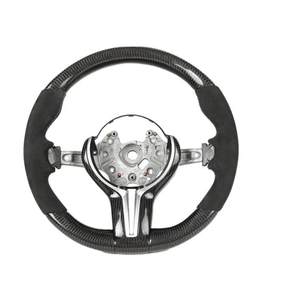 BMW FXX CARBON FIBRE & ALCANTARA ROUND CUSTOM STEERING WHEEL