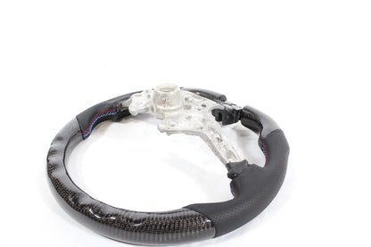 BMW FXX CARBON FIBRE / LEATHER FLAT BOTTOM STEERING WHEEL