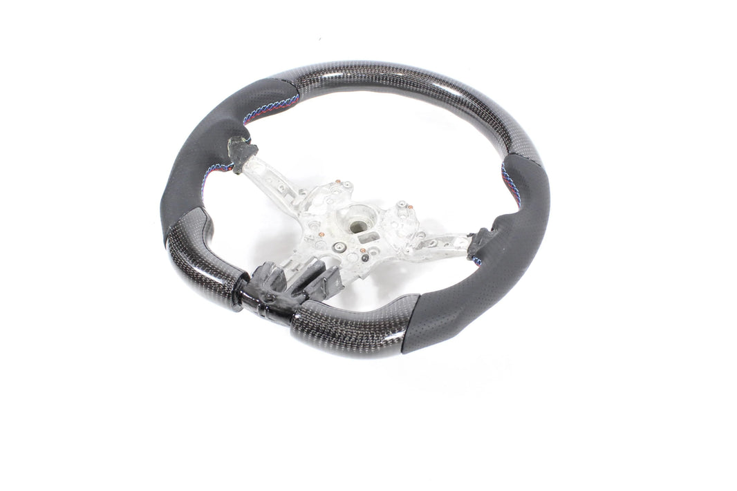 BMW FXX CARBON FIBRE / LEATHER FLAT BOTTOM STEERING WHEEL